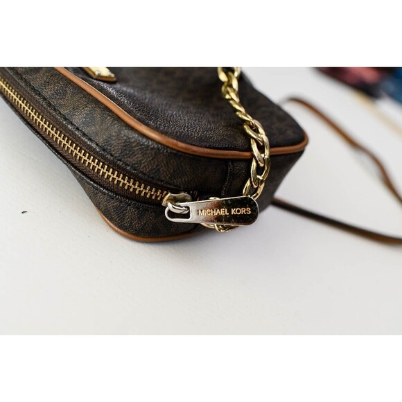 Michael Kors Jet Set Medium Cossbody Bag Brown 32S7GJSC8B-200 - Picture 4 of 7